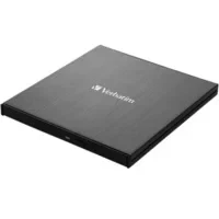 Abbildung von Verbatim externer Slimline Bluray Writer mit USB C Anschluss, DVD und Brenner, Player &amp; Drive für Notebooks Computer ohne Laufwerk