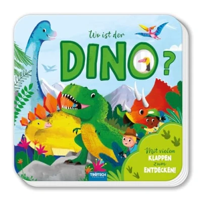 Abbildung von Trötsch Pappenbuch mit Klappen Mein erstes Klappenbuch Wo ist der Dino?: Beschäftigungsbuch Spielbuch Vorlesebuch
