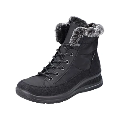 Abbildung von Rieker Schnürstiefelette schwarz schwaz anthrazit, Damen, Größe: 39, anthrazit Schuhe