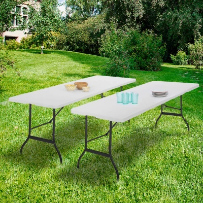 Abbildung von IDMarket 2 Klapptische für Camping oder Empfang, 180 cm
