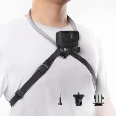 Abbildung von PGYTECH CapLock Neck Mount POV Nackenhalterung Freisprech Halsriemen für DJI OSMO Action 5 Pro/4/3/Pocket 3, GoPro Hero 13/12/11, Video Vlog Halskette Lanyard Insta360 Ace Pro 2/X3, Phone