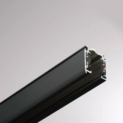 Abbildung von 3 Phasen Stromschiene Noa Aufbau 100cm, schwarz