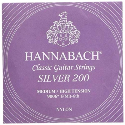Abbildung von Hannabach Klassikgitarrensaiten Serie 900 Medium High Tension Silver 200 E6w 9006MHT