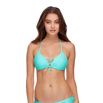 Abbildung von Body Glove Damen Smoothies Baby Love Solid Shapded Cup Push Up Triangle Top Badpak Bikini, Schneeweiß, S EU