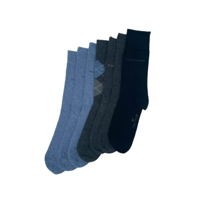 Abbildung von TOM TAILOR Socken grau argyle mix 39 42 7er Box Baumwollsocken für Altag und Freizeit schlichte