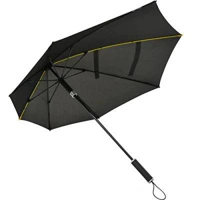 Abbildung von Impliva Unisex Temppete Regenschirm, Schwarz, 92 cm