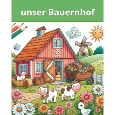 Abbildung von Malbuch unser Bauernhof / idyllisches Landleben zum ausmalen und kennenlernen kindgerechte Motive, einfach gestaltet damit dem Ausmalspaß nichts mehr im Wege steht
