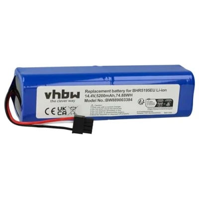 Abbildung von vhbw 1x Akku kompatibel mit Xiaomi 34264, Mi Robot Vacuum Mop 2 Ultra, BHR5195EU Saugroboter (5200 mAh, 14,4 V, Li Ion)