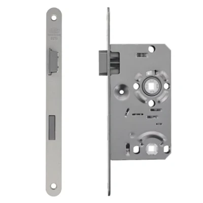 Abbildung von ToniTec WC Einsteckschloss DIN Links Badschloss Dornmaß 55 mm, Stulp 20 mm