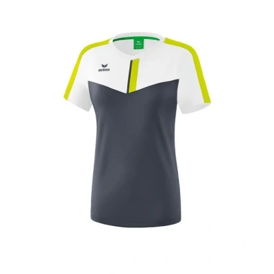 Abbildung von Erima Damen Squad Funktions T Shirt, Weiß/Slate Grey/Bio Lime, 44