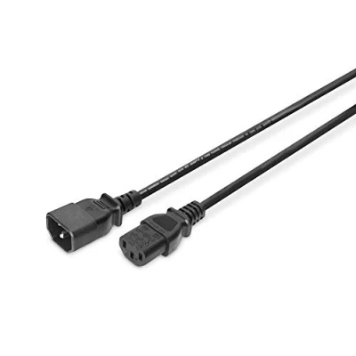 Abbildung von DIGITUS Verlängerung für Netz Anschlusskabel 5.0 m C14 auf C13 Stecker / Buchse H05VV F3G 1.0 mm²