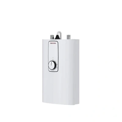 Abbildung von STIEBEL ELTRON elektronischer Kompakt Durchlauferhitzer DCE 11/13 kW für die Küche, Made in Germany, Festanschluss 400 V, solargeeignet, Untertischmontage, VDE geprüft, 230770