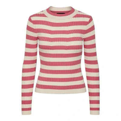 Abbildung von Pieces Crista LS Oneck NOOS BC Strickpullover, Damen, Größe: Small, Hot pink