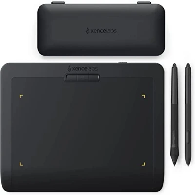 Abbildung von Xencelabs Pen Tablet Small Grafiktablett Wireless Professionelle Zeichentablett Ultradünnes Tragbares Stifttablett mit 2 Stiften 16:9 Zeichenpad Drawing für Windows ARM/Windows/Mac/Linux