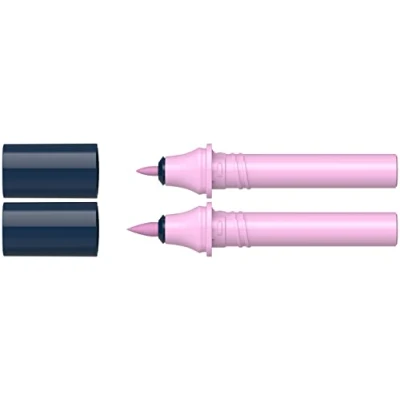 Abbildung von Schneider 040 Paint It Twinmarker Patronen (Brush Tip &amp; 1,0 mm Rundspitze, farbintensive Tinte auf Wasserbasis, für die Anwendung Papier, &gt;95% recycelter Kunststoff) light magenta 137