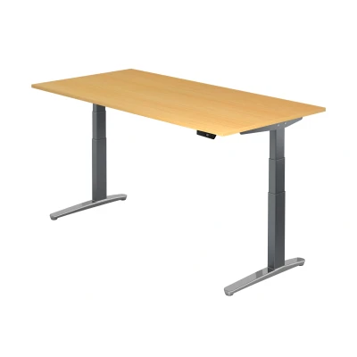 Abbildung von Hammerbacher Schreibtisch XBHM2E Buche/Graphit Kufe poliert