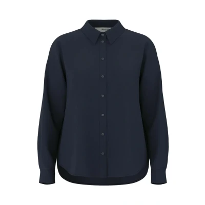 Abbildung von Selected Femme Slfviva Hemdbluse, Damen, Größe: 34, Dark sapphire
