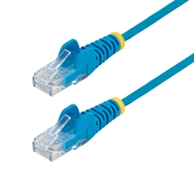 Abbildung von StarTech.com 1,5 m Cat6 Kabel Schlankes Patchkabel Blau Snagless RJ45 Anschlüsse Gigabit Ethernet 28 AWG