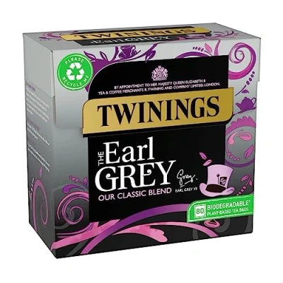 Abbildung von Earl Grey englischer Schwarztee schwarzer Tee aus England mit Bergamotte und Zitronenaroma 80 Teebeutel importiert von Shestore24