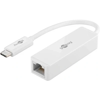 Abbildung von Goobay 66255 USB C auf RJ45 Ethernet Netzwerkadapter für den Anschluss eines LAN Kabels zwecks Internetverbindung