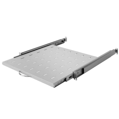 Abbildung von Stalflex Server Fachboden 19 Zoll 1U 450mm Serverschrank Hergestellt aus Hochbelastbarer Stahl Universelles Ausziehbare Belüftetes Rackmontage Kragarmtablett