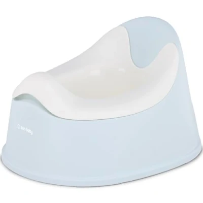 Abbildung von sun baby Kinder Töpfchen 18 36 Monate, rutschfeste Füße, ergonomische Rückenlehne, herausnehmbarer Einsatz, aus Kunststoff, bis zu 15 kg (Blau Weiß)