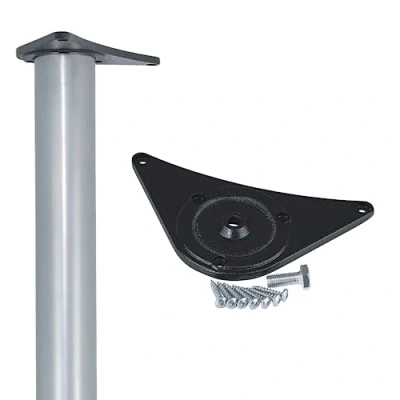 Abbildung von Gedotec Tischbeine Metall Silber matt D 60 mm [EXTREM STABIL] 1 Stück Tischfüße I Höhenverstellbar Höhe 710 + 30 inkl. Befestigungsmaterial Schreibtisch Beine Table Legs