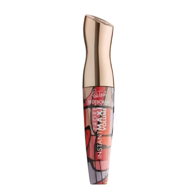 Abbildung von Deborah Milano Mascara 24 Stunden Instant Maxi Volume Painted by Paola Turani, Volumenspendende und verlängernde Wirkung, langanhaltend, spendet feuchtigkeitsspendende gebogene Wimpern, Schwarz,