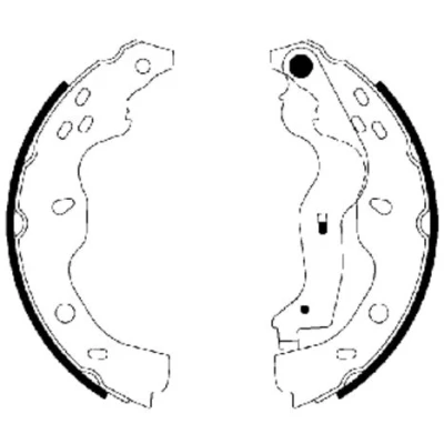 Abbildung von TEXTAR 91067500 Bremsbacken 220 35 mit Handbremshebel SUZUKI: SX4 I Schrägheck, FIAT: Sedici