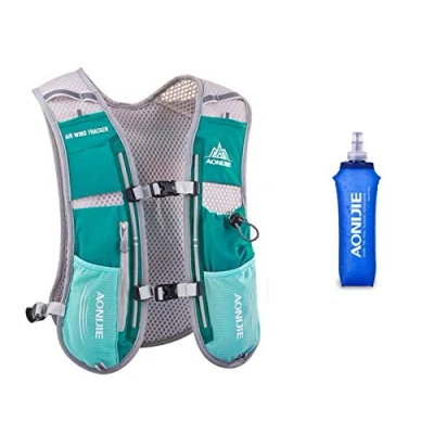 Abbildung von Win.Deeper 5L Ultraleicht Trinkrucksack Trail Rucksack Trinkweste, Hydration Pack Fahrradrucksack für Laufen, Camping, Wandern, Marathoner (Hellblau)