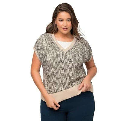 Abbildung von Ulla Popken Tshirt print, Damen, Größe: 46/48, Marine