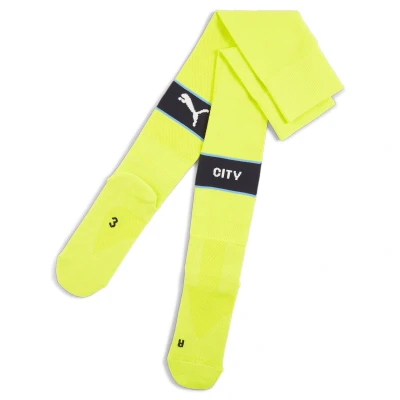 Abbildung von Puma Manchester City Socken Mit Grafik Herren Color Blocking Yellow Glow Größe: 47 49