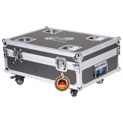 Abbildung von ETEC Professional Flightcase Transportcase passend für 6x Akku LED Par Scheinwerfer E412 mit Ladevorrichtung Veranstaltung Bühnenbeleuchtung Bühne Party Disco Show DJ