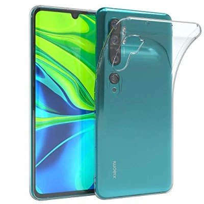 Abbildung von EAZY CASE Hülle kompatibel mit Xiaomi Mi Note 10 / Pro Schutzhülle Silikon, Ultra dünn, Slimcover, Handyhülle, Silikonhülle, Backcover, Durchsichtig, Klar Transparent