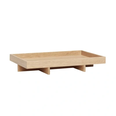 Abbildung von HÜBSCH Tablett Elevate, Eichenholz, 46 x 34 cm, naturfarben