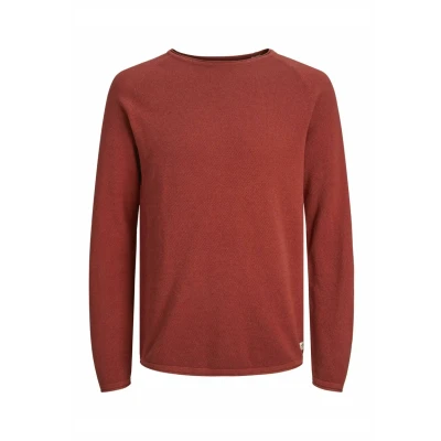 Abbildung von Jack &amp; Jones CREW NECK Strickpullover, Herren, Größe: Small, Red ochre