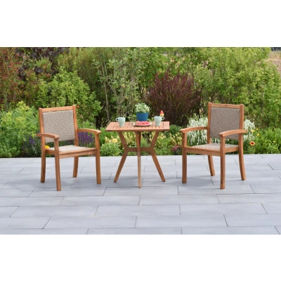 Abbildung von MERXX Garten Essgruppe &quot;&quot;Castilla&quot;&quot;, (Set, 3 tlg., Geöltes Akazienholz), Tisch: LxB: 70x70 cm