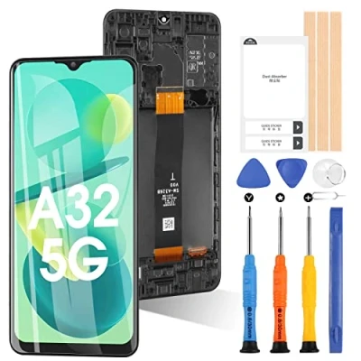 Abbildung von LCD Display für Samsung Galaxy A32 5G A326 SM A326B A326U A326BR/DS Bildschirm Touch Screen Digitazer Assembly mit Rahmen (Nicht 4G und A326U)