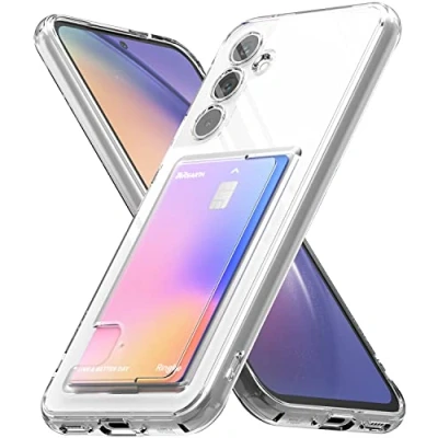 Abbildung von Ringke Fusion Card Case Kompatibel mit Samsung Galaxy A54 5G (2023) Hülle, Transparente Harte Rückseite Kartenhalter für Clear