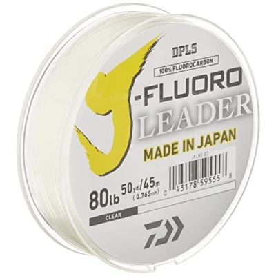 Abbildung von Daiwa Unisex Erwachsene J Fluoro Leader Angelschnur, farblos, 80 lb/50 yds