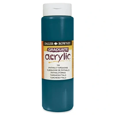 Abbildung von Daler Rowney Graduate Acrylfarbe 500 ml Phthalo Turquoise