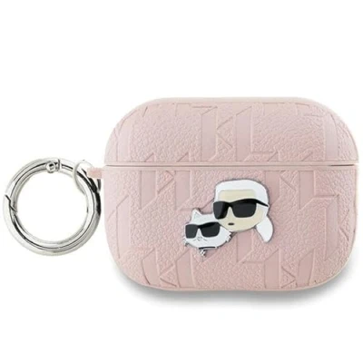Abbildung von CG Mobile Karl Lagerfeld KLAP2PGKCPP Hülle für AirPods Pro 2 (2022/2023) Rosa Monogram &amp; Choupette Head