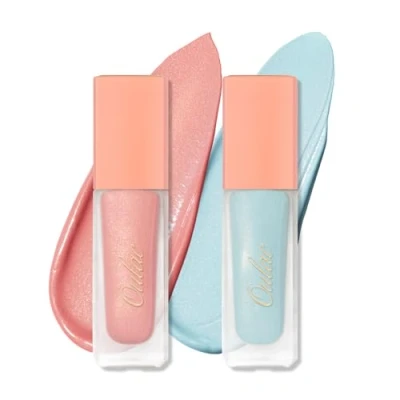 Abbildung von Oulac Flüssig Lidschatten Set Pink Blue Glitzer Metallic zum Aufhellen der Augen Liquid Eyeliner mit Funkeln Finish Glattes Schimmer Make up Vegan&amp; Cruelty Free 2Pcs