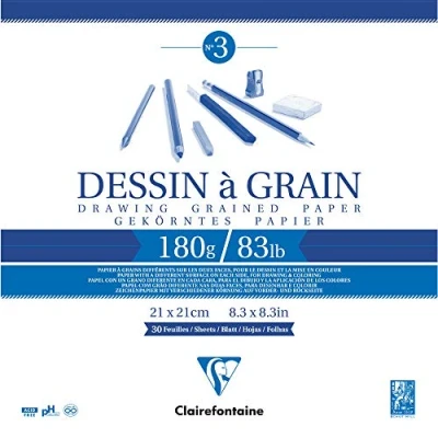 Abbildung von Clairefontaine 96631C Zeichenblock (30 Blatt, 180 g, 21 x cm, ideal für Kunstunterricht, geleimt) weiß
