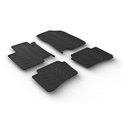 Abbildung von Gledring 0204 Fußmattensatz Gummi vorne und hinten 4 schwarz 750mm 550mm HYUNDAI: i20 II Schrägheck, Active, Coupe