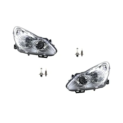 Abbildung von Johns, passend für Opel Corsa Scheinwerfer D 07/06 12/10 Set li+re mit H7/H1 chrom Rah.