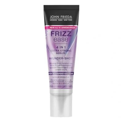 Abbildung von John Frieda 4 in1 Wunder Shot Extra Strong Serum Inhalt: 10 ml Frizz Ease Serie Bändigt Schützt vor Hitze &amp; Luftfeuchtigkeit