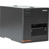Abbildung von Brother TJ 4005DN Industrieller Thermodirekt Etikettendrucker mit 203 DPI Druckauflösung, 152 mm/Sek. Druckgeschwindigkeit, USB , Host Serieller und optionaler LAN/WLAN Schnittstelle, Schwarz