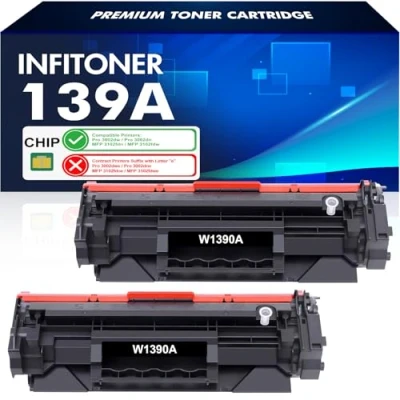 Abbildung von 2er Pack Mit Chip 139A W1390A Toner Kompatibel für HP 139X W1390X Laserjet Pro 3002dw 3002dn MFP 3102fdw 3102fdn 3002 3102 Tonerkartusche (Schwarz)