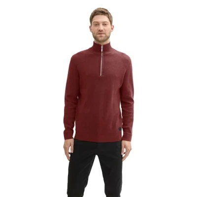 Abbildung von TOM Tailor Strickpullover, Herren, Größe: 3XL, Burgundy dark red melange